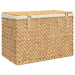 Laundry Basket With 3 Sections 75x42.5x52 Cm Water Hyacinth