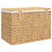 Laundry Basket with 3 Sections 75x42.5x52 Cm Water Hyacinth