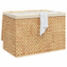 Laundry Basket with 3 Sections 75x42.5x52 Cm Water Hyacinth