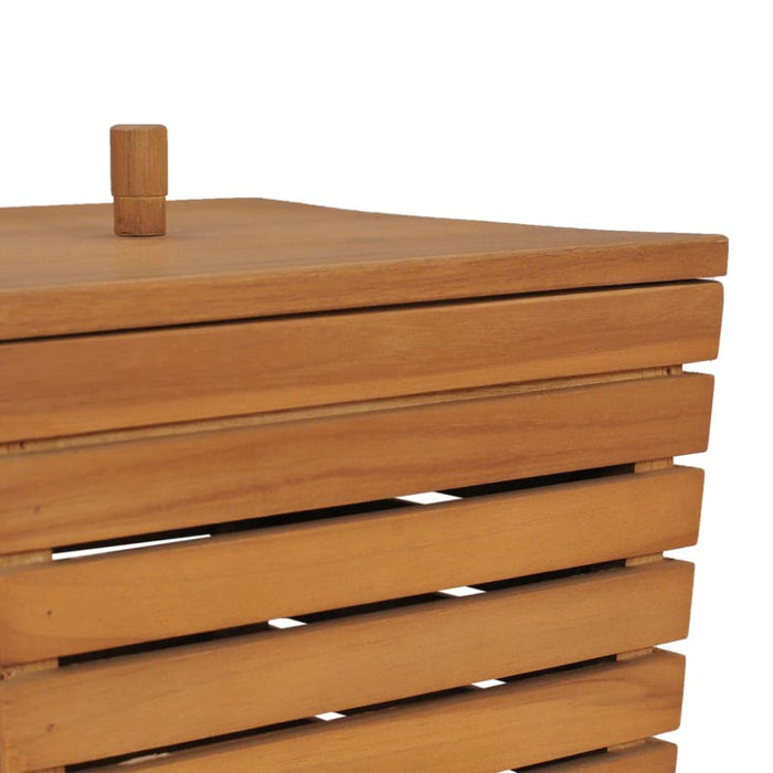 Laundry Basket 30x30x45 Cm Solid Teak Wood Xnkbia