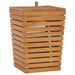 Laundry Basket 30x30x45 Cm Solid Teak Wood Xnkbia