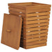 Laundry Basket 30x30x45 Cm Solid Teak Wood Xnkbia