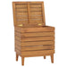 Laundry Basket 40x30x45 Cm Solid Teak Wood Xnkbip