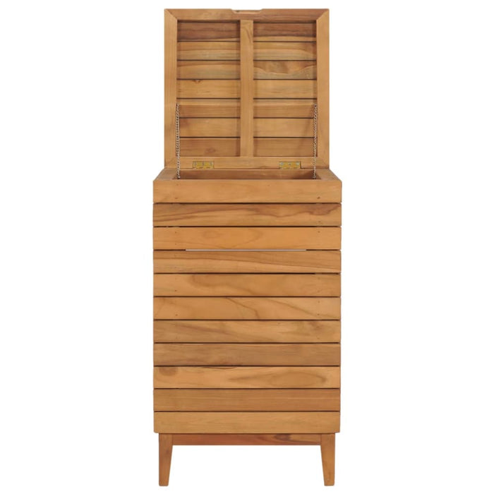 Laundry Basket 40x40x70 Cm Solid Teak Wood Xnkbil