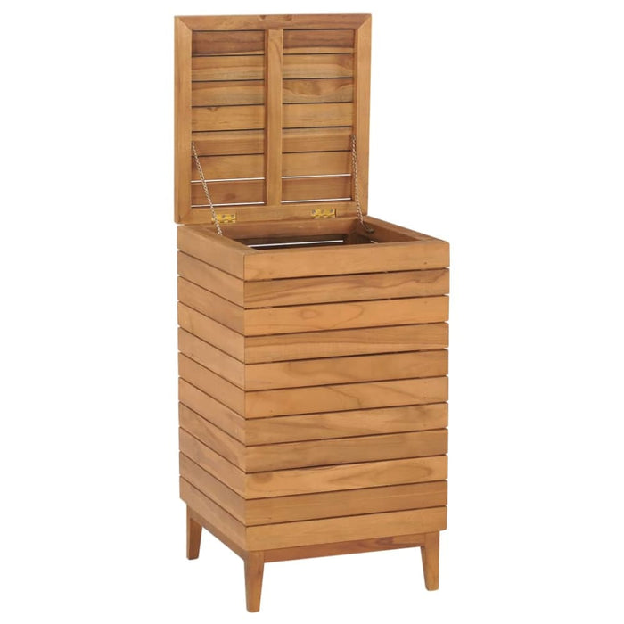 Laundry Basket 40x40x70 Cm Solid Teak Wood Xnkbil