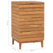 Laundry Basket 40x40x70 Cm Solid Teak Wood Xnkbil