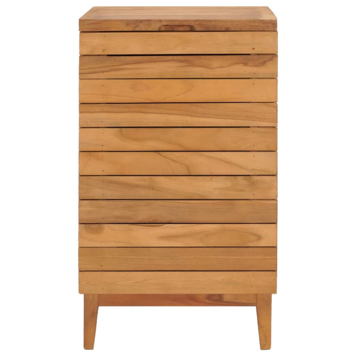 Laundry Basket 40x40x70 Cm Solid Teak Wood Xnkbil
