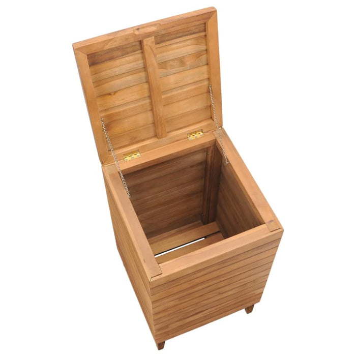 Laundry Basket 40x40x70 Cm Solid Teak Wood Xnkbil