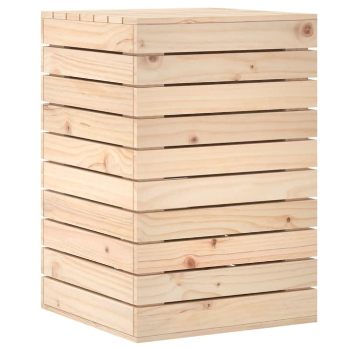 Laundry Basket 44x44x66 Cm Solid Wood Pine Ntxtoi