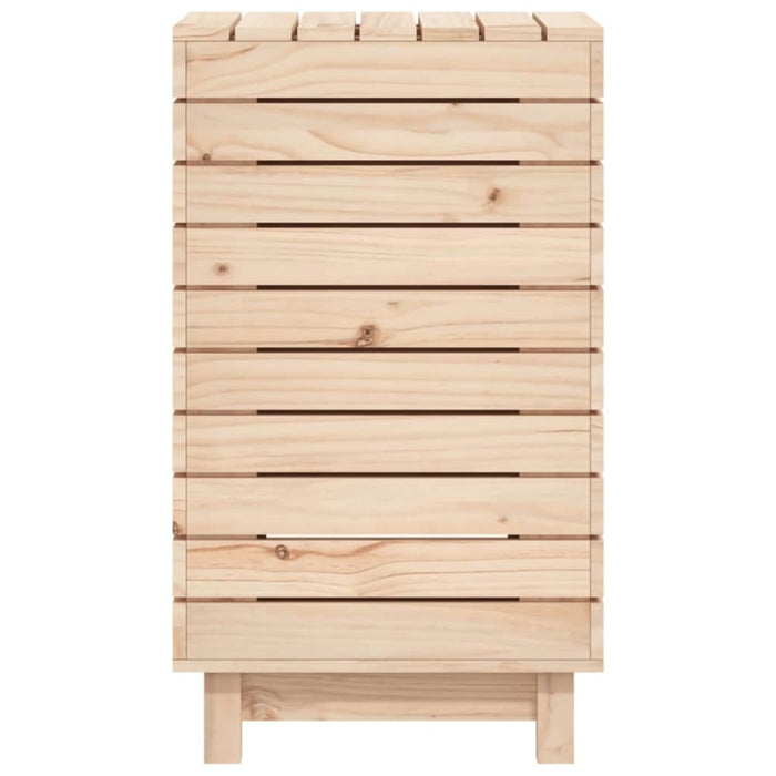 Laundry Basket 44x44x76 Cm Solid Wood Pine Ntxtxo