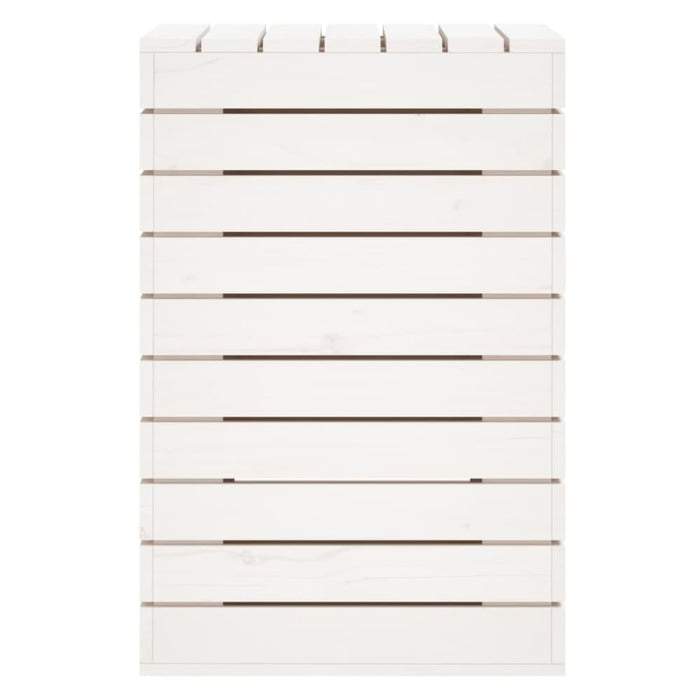 Laundry Basket White 44x44x66 Cm Solid Wood Pine Ntxton