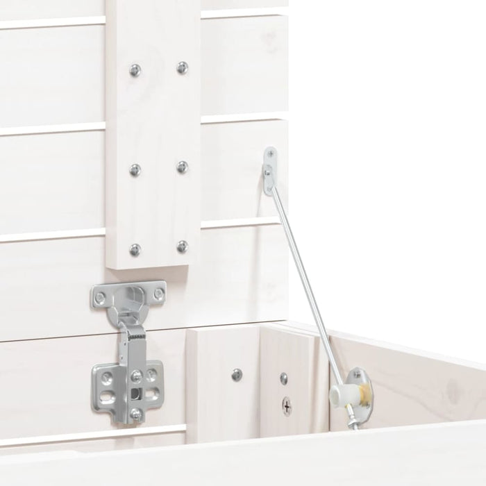 Laundry Basket White 44x44x66 Cm Solid Wood Pine Ntxton