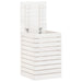 Laundry Basket White 44x44x66 Cm Solid Wood Pine Ntxton