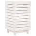 Laundry Basket White 44x44x76 Cm Solid Wood Pine Ntxtxx