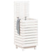Laundry Basket White 44x44x76 Cm Solid Wood Pine Ntxtxx