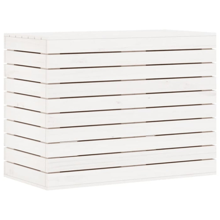 Laundry Basket White 88.5x44x66 Cm Solid Wood Pine Ntxtxb