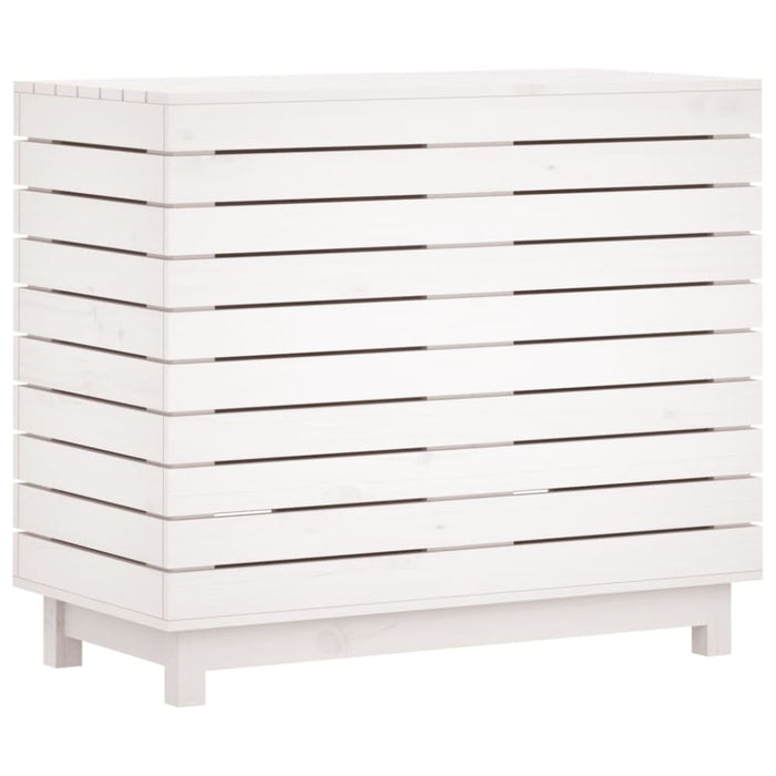 Laundry Basket White 88.5x44x76 Cm Solid Wood Pine Ntxtxa
