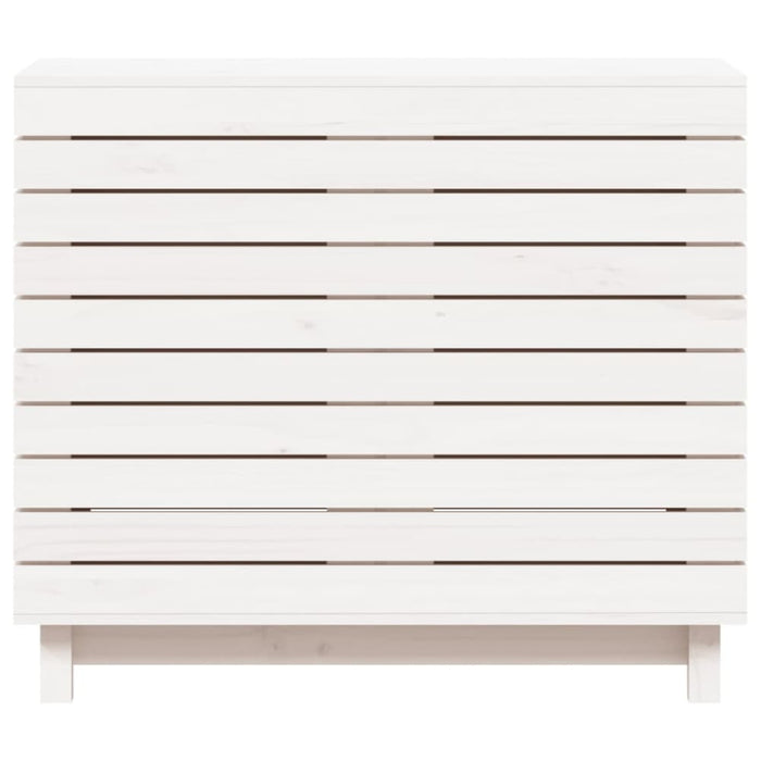 Laundry Basket White 88.5x44x76 Cm Solid Wood Pine Ntxtxa