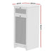 Laundry Hamper Cabinet Bathroom Storage White Rattan