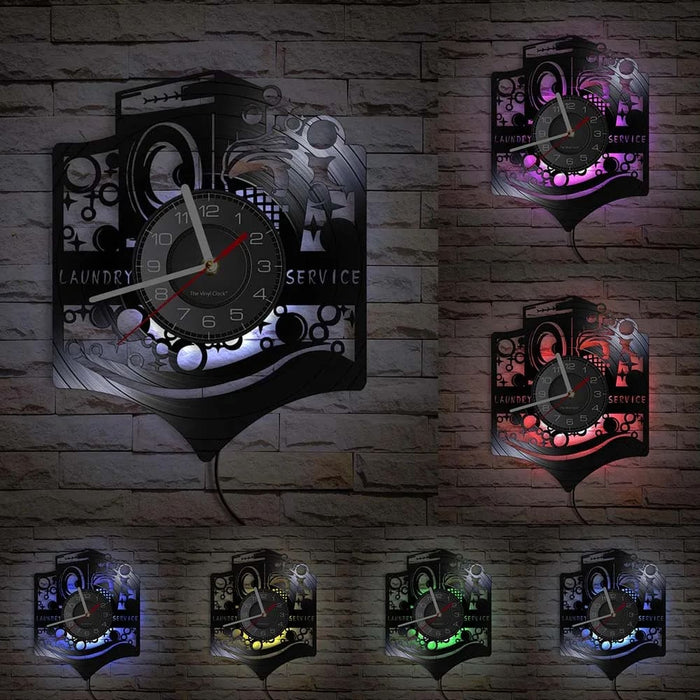 Laundry Room Logo Wall Clock