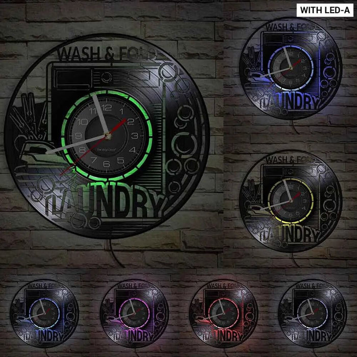Laundry Room Logo Wall Clock