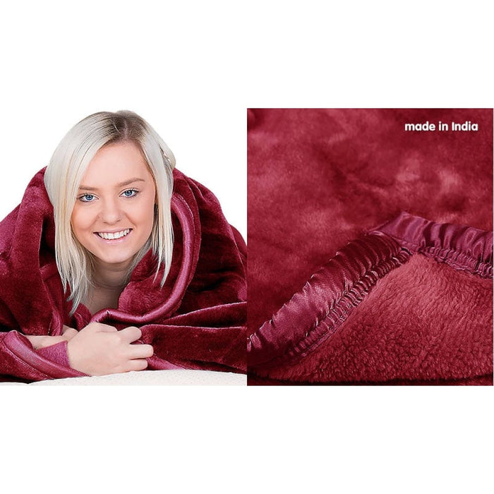 Laura Hill 600gsm Faux Mink Blanket Double-sided Queen Size