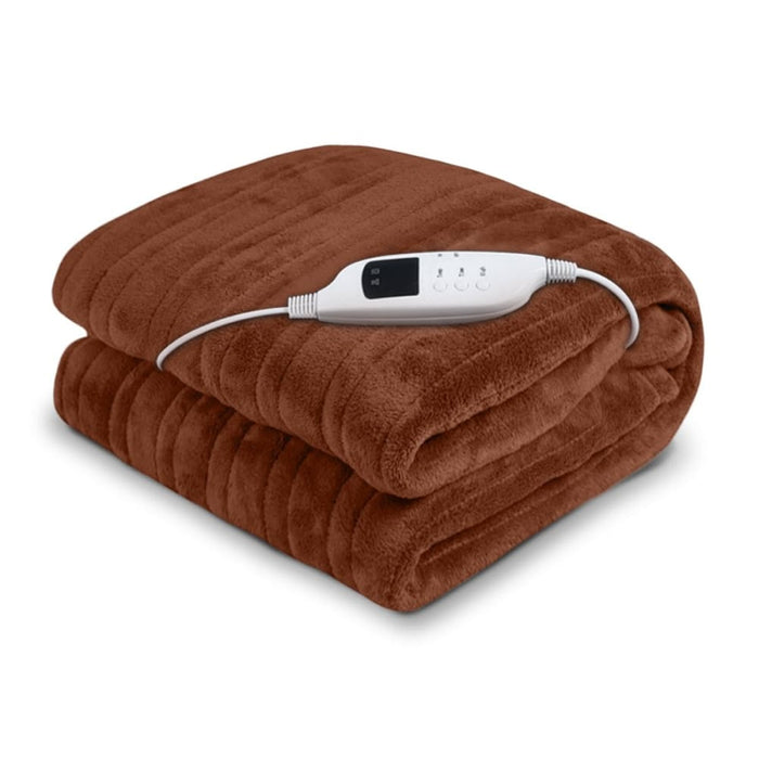 Laura Hill Heated Electric Blanket Throw Rug Coral Warm