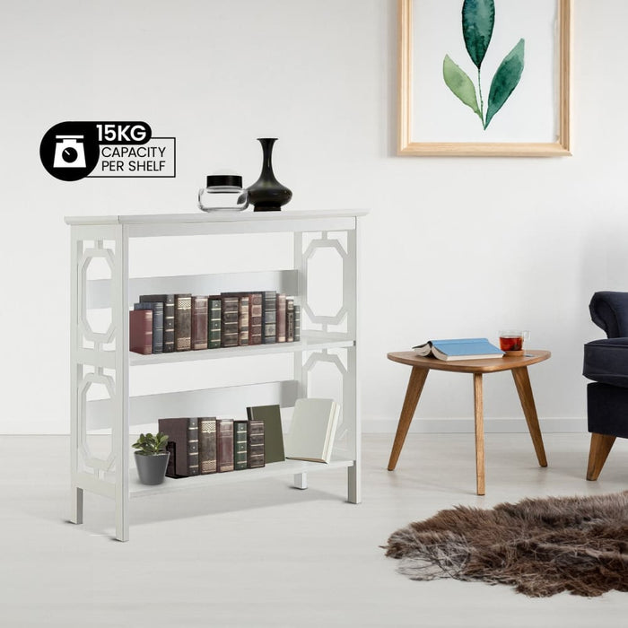 Laurel 3-tier Bookcase - White