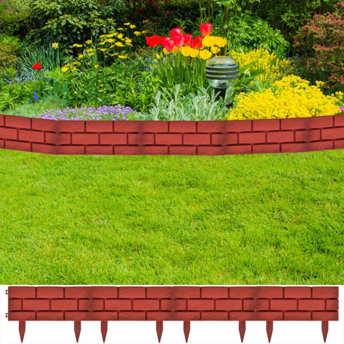 Lawn Divider With Brick Design 11 Pcs Oaoxpi