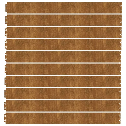 Lawn Edgings 10 Pcs 10x103 Cm Flexible Corten Steel Nxonkb