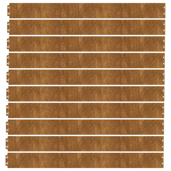 Lawn Edgings 10 Pcs 10x103 Cm Flexible Corten Steel Nxonkb