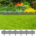 Lawn Edgings 17 Pcs Anthracite 10 m Pp Toalnx