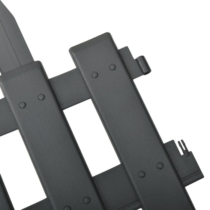 Lawn Edgings 25 Pcs Anthracite 10 m Pp Toalnt