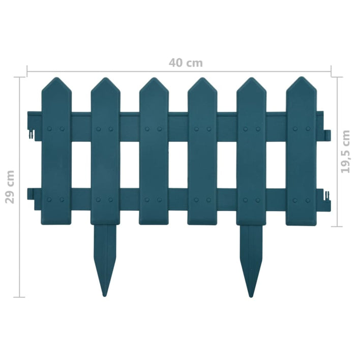 Lawn Edgings 25 Pcs Green 10 m Pp Anloi
