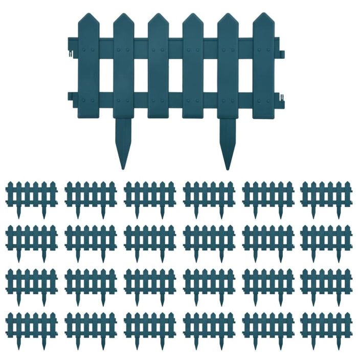 Lawn Edgings 25 Pcs Green 10 m Pp Anloi