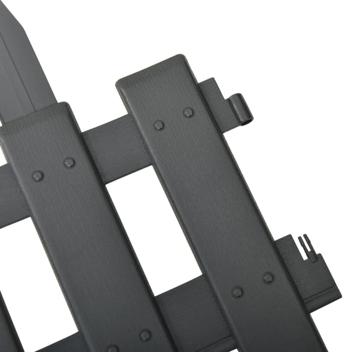 Lawn Edgings 25 Pcs Anthracite 10 m Polypropylene Tonxni