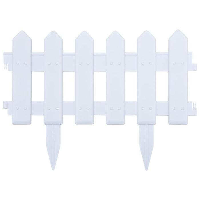 Lawn Edgings 25 Pcs White 10 m Pp Anlol