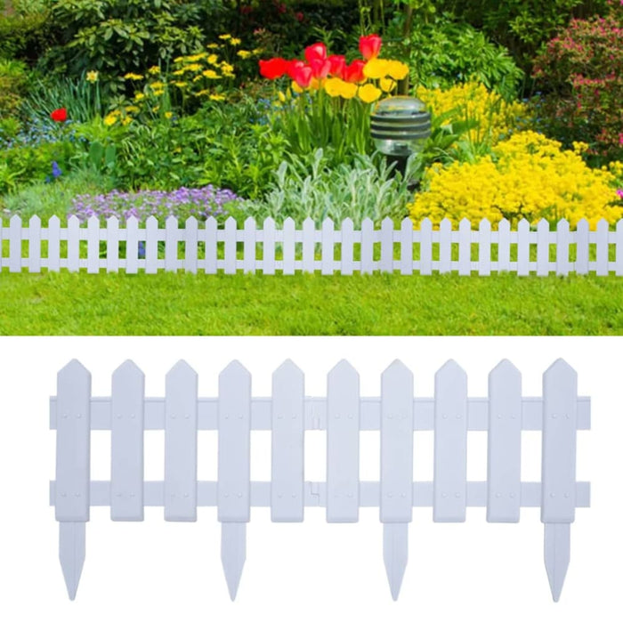 Lawn Edgings 25 Pcs White 10 m Pp Anlol