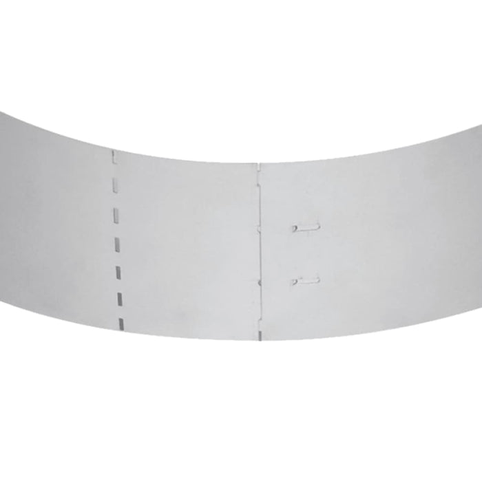 Lawn Fence 10 Pcs Galvanised Steel 100x20 Cm Xiakbx