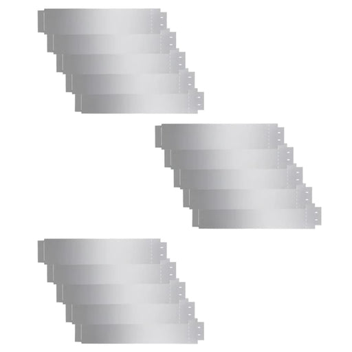 Lawn Fence 15 Pcs Galvanised Steel 100x20 Cm Xiakbt