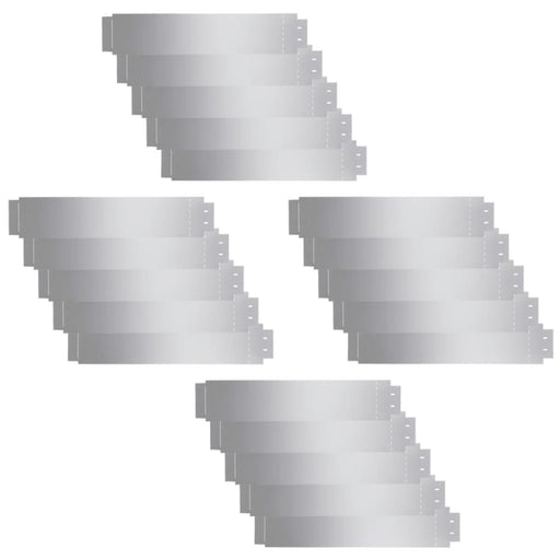 Lawn Fence 20 Pcs Galvanised Steel 100x20 Cm Xiakba