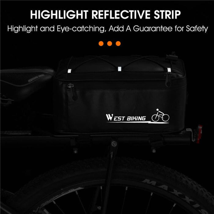 Layered Design 4l Reflective Bicycle Luggage Carrier Bag