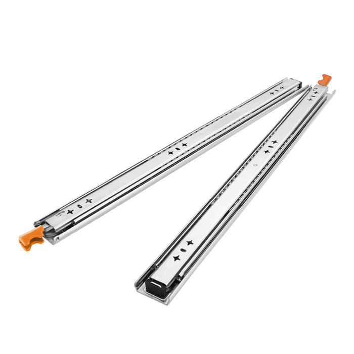 2X 125Kg Locking Drawer Slides / Runners 356Mm To 1016Mm Trailer Draw