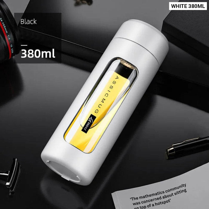 Leak Proof Double Glass Tea Cup with Handle