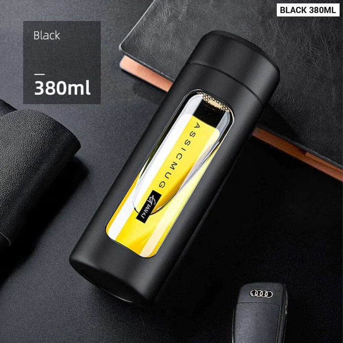 Leak Proof Double Glass Tea Cup with Handle