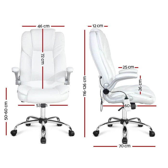 Nz Local Stock - pu Leather 8 Point Massage Office Chair