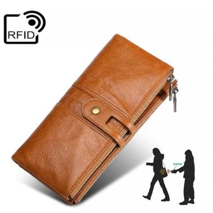 Leather Anti Theft Wallet With Card Slots