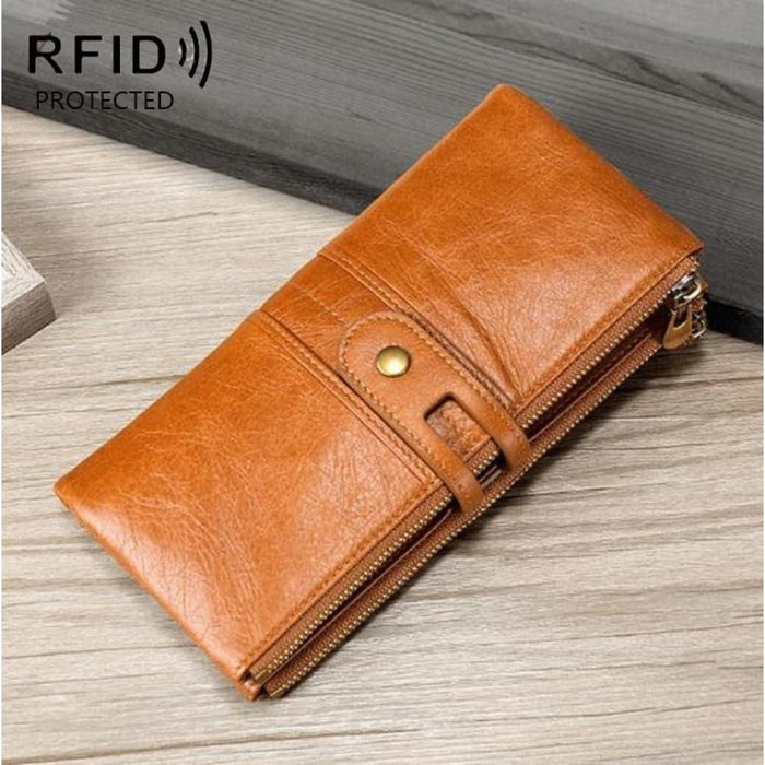 Leather Anti Theft Wallet With Card Slots
