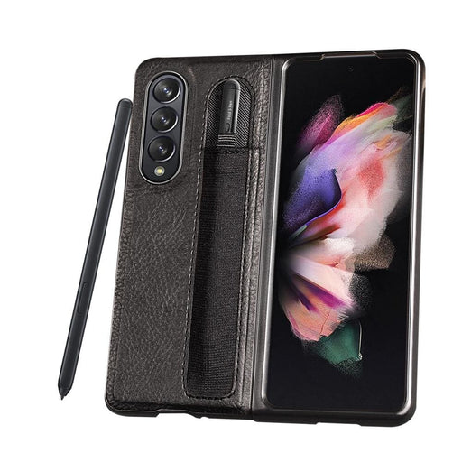 Leather Back Cover Pocket Holder For Samsung Galaxy z Fold