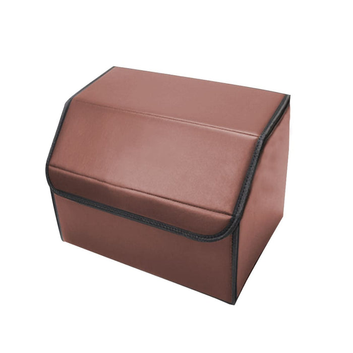 Leather Car Boot Collapsible Foldable Trunk Cargo Organizer